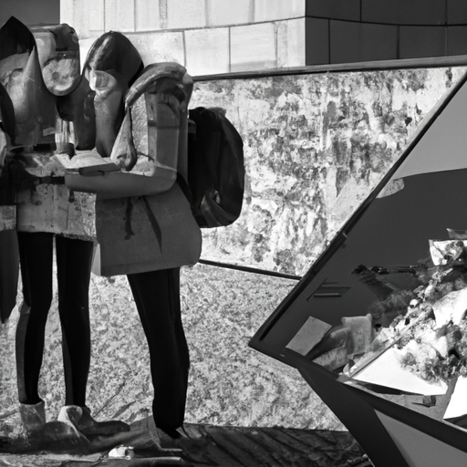 Une image représentant des lycéens français en visite au mémorial du génocide au Rwanda, se recueillant devant un mur de noms gravés pour honorer la mémoire des victimes. L'atmosphère est empreinte de respect et de recueillement, avec des fleurs fraîches déposées en signe de compassion. Certains élèves tiennent des dossiers ou des carnets, montrant un engagement à apprendre et à témoigner de cette tragédie historique. L'illustration doit refléter la gravité du devoir de mémoire tout en inspirant l'espoir d'un avenir où de telles atrocités ne se reproduiront plus.