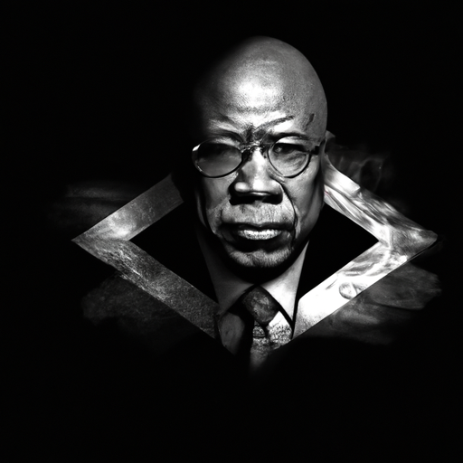 Un portrait dynamique de Jacob Zuma, l'ancien président de l'Afrique du Sud, émergeant de l'ombre avec détermination, entouré de symboles du pouvoir politique et de l'influence africaine. Zuma doit être représenté d'une manière charismatique mais contestée, capturant la tension de son possible retour à la présidence. L'illustration devrait refléter le contraste entre les aspirations politiques de Zuma et les défis auxquels il est confronté.