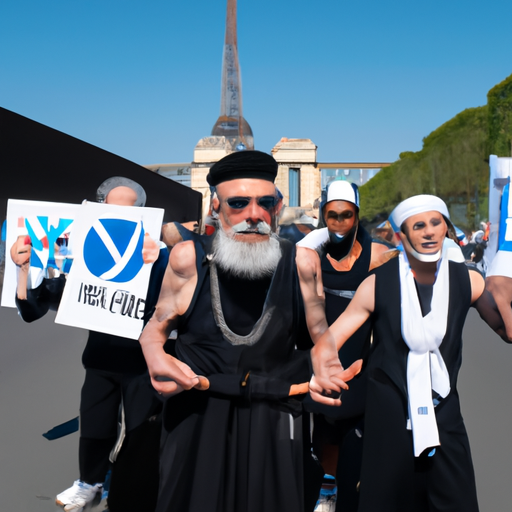 Manifestants appellent au boycott d&rsquo;Israël aux JO Paris 2024