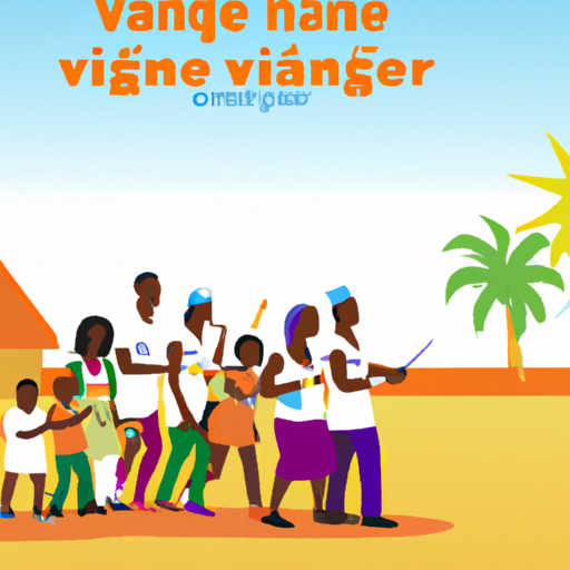 Une illustration HD représentant un groupe diversifié de personnes au Niger participant à une campagne de vaccination contre la méningite. On y voit des agents de santé distribuant des vaccins, des habitants recevant des injections et des enfants jouant joyeusement après avoir été vaccinés. L'atmosphère est positive, mettant en avant l'importance de la santé publique et de la solidarité communautaire.