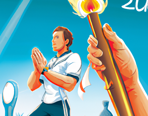 Basile Boli lance le relais de la flamme olympique à Paris 2025