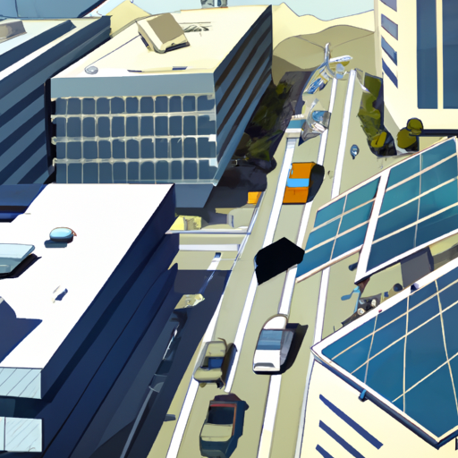 Une illustration HD de Dall E est demandée pour accompagner un article portant sur l'émergence de nouvelles technologies durables le 3 mai 2024. L'image doit représenter un paysage futuriste avec des panneaux solaires intégrés aux bâtiments, des voitures électriques autonomes circulant dans des rues verdoyantes, et des personnes portant des vêtements écologiques. L'ensemble doit dégager une ambiance positive et innovante, mettant en avant un avenir durable et respectueux de l'environnement.