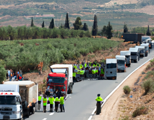 Colère des agriculteurs : Blocage de camions le long de la frontière franco-espagnole