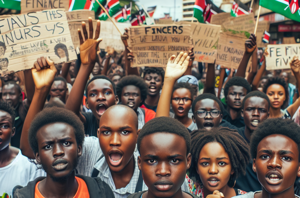 Jeunes kenyans protestent contre la loi fiscale