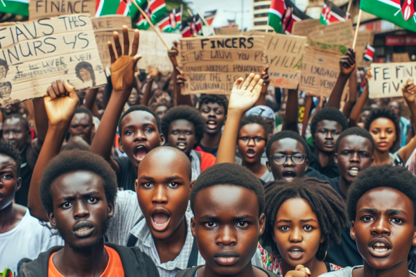 Jeunes kenyans protestent contre la loi fiscale