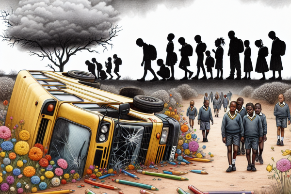 12 écoliers décèdent dans un accident de minibus en Afrique du Sud