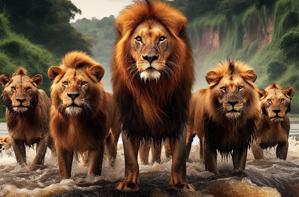 Les lions de l&rsquo;Ouganda et le défi du canal de Kazinga