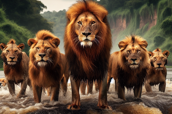 Les lions de l&rsquo;Ouganda et le défi du canal de Kazinga