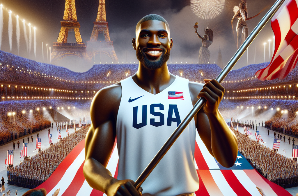 LeBron James Porte-Drapeau Team USA aux JO Paris 2024