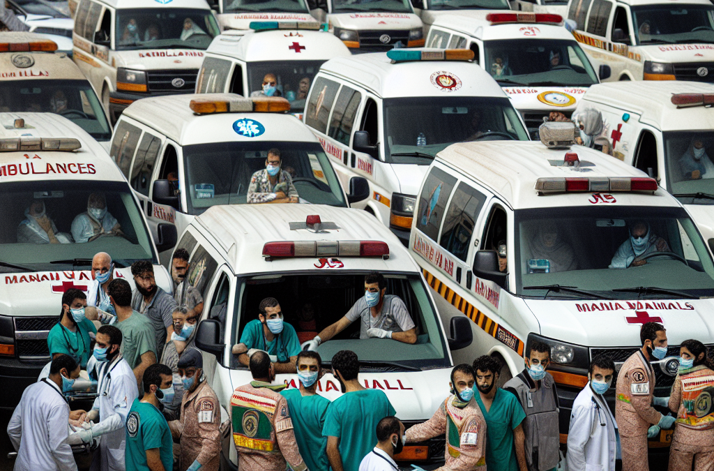 Difficulté évacuation hôpital à Khan Younès
