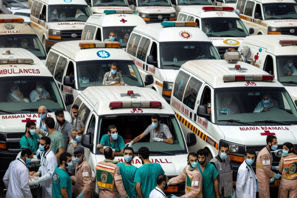 Difficulté évacuation hôpital à Khan Younès