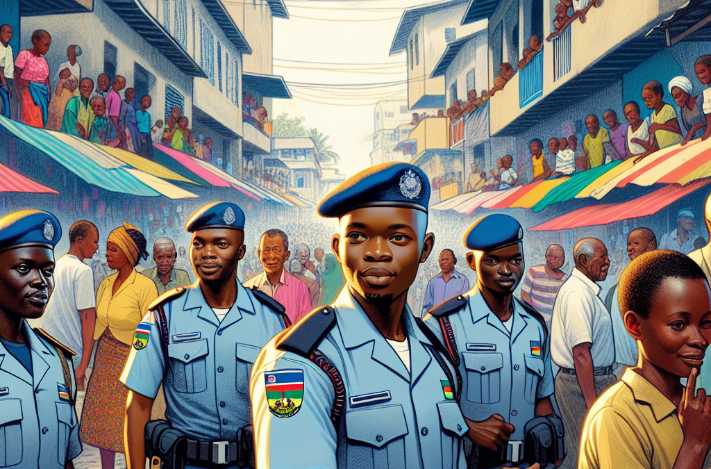 La police kényane patrouille à Port-au-Prince, Haïti