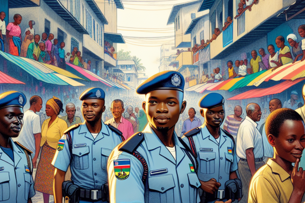 La police kényane patrouille à Port-au-Prince, Haïti
