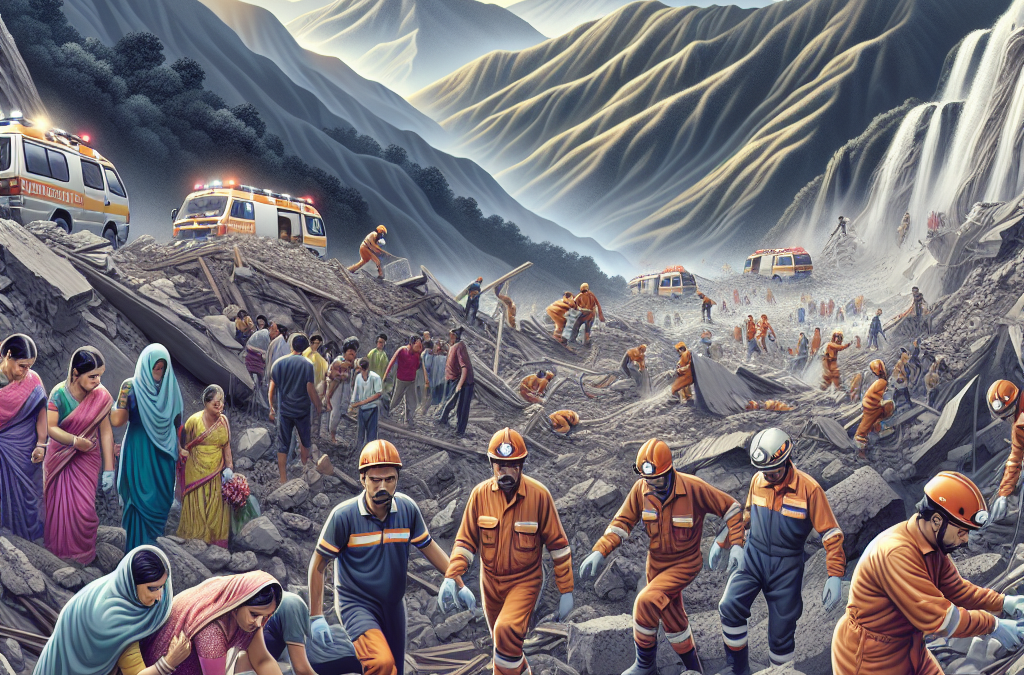 Survivants des glissements de terrain en Inde