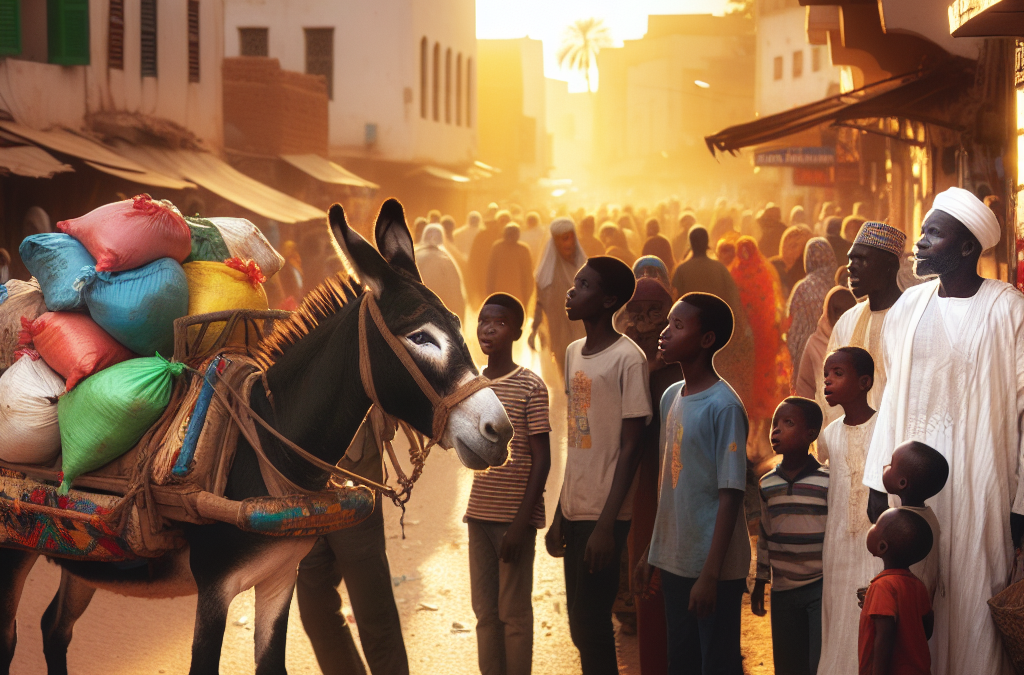 Des ânes utilisés pour la collecte des déchets à Bamako.