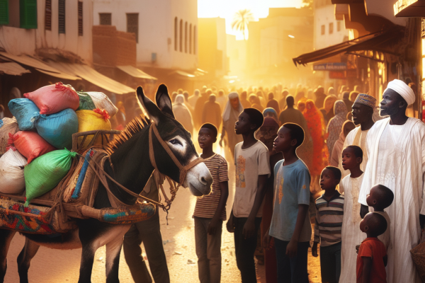 Des ânes utilisés pour la collecte des déchets à Bamako.