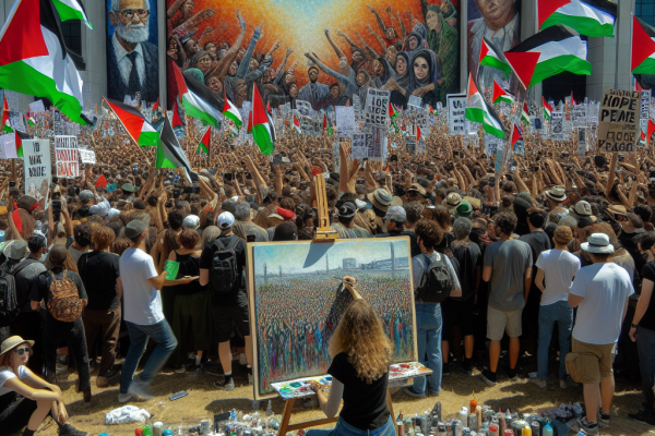 Manifestation propalestinienne à la convention démocrate