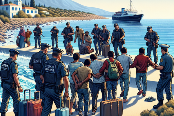 Les autorités grecques arrêtent des migrants à Crète
