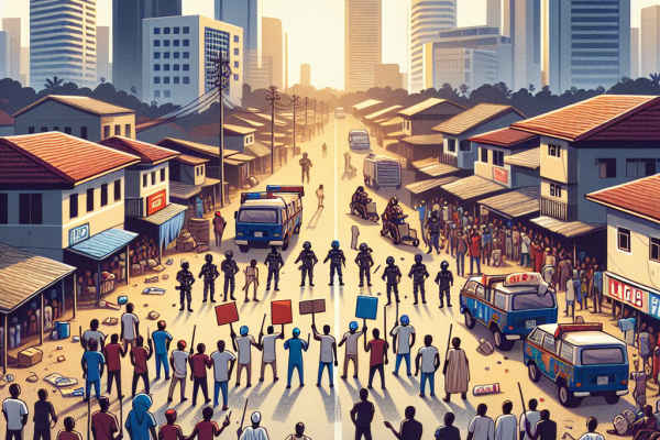 nsion à Lagos : Confrontation entre manifestants et habitants