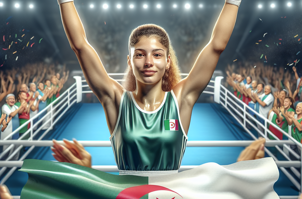 Imane Khelif d&rsquo;Algérie en demi-finale de Boxe aux JO 2024