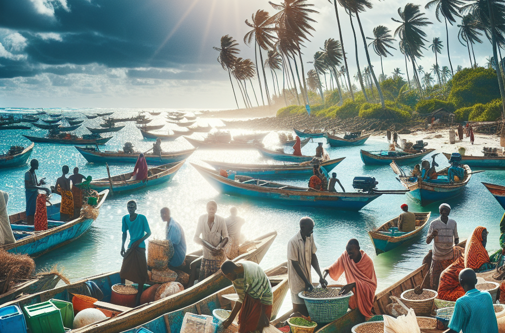 Recyclage de bateaux à Lamu, Kenya