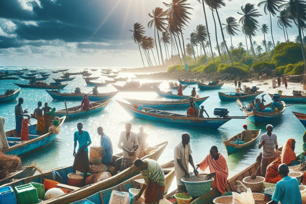 Recyclage de bateaux à Lamu, Kenya