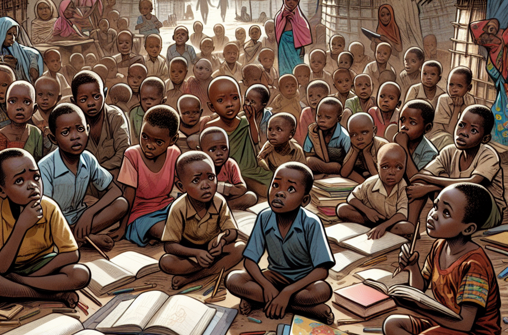 Enfants déplacés en RDC privés d&rsquo;école