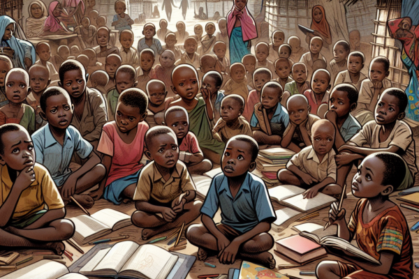 Enfants déplacés en RDC privés d&rsquo;école