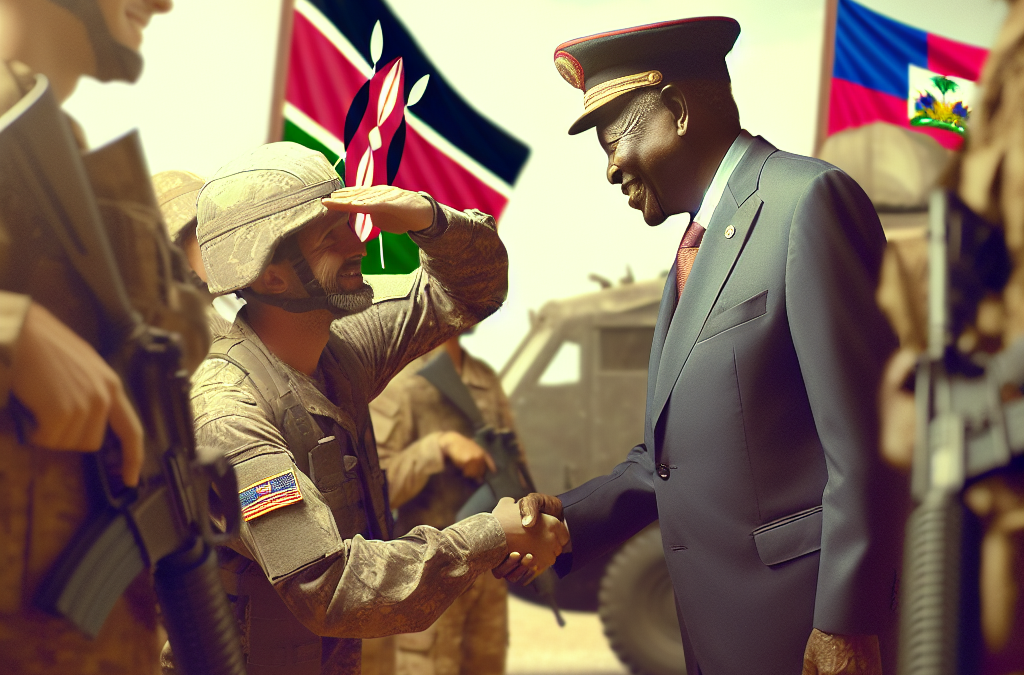 Visite du Président kényan à ses soldats en Haïti