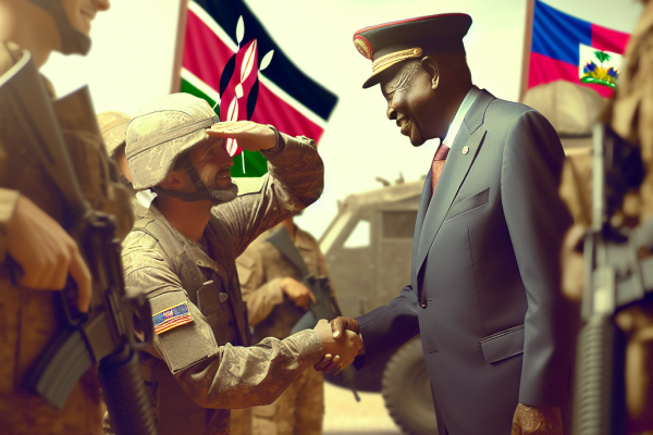 Visite du Président kényan à ses soldats en Haïti