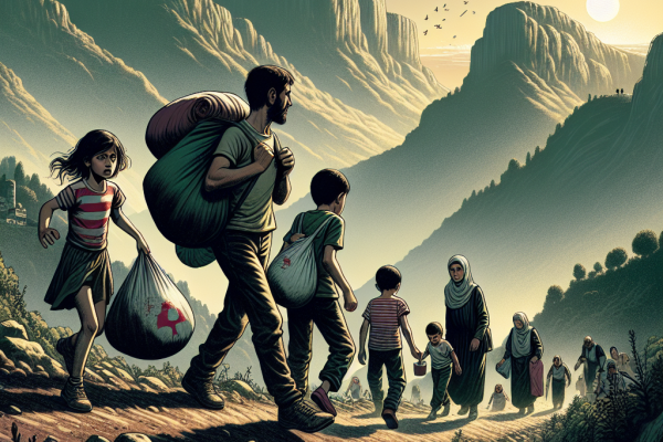 Familles libanaises fuient vers Syrie