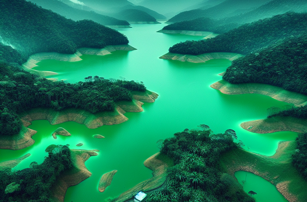 Lac brésilien vire au vert : impact du changement climatique