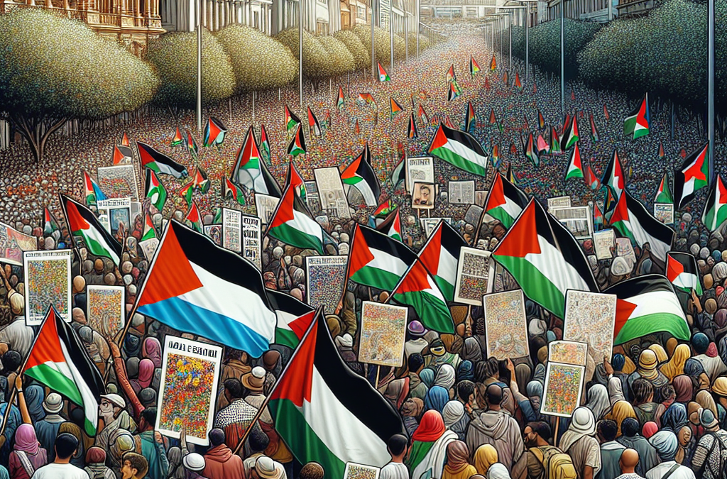 Manifestation pro-palestinienne au Cap, Afrique du Sud