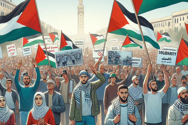 unisie : marche soutien un an après guerre Gaza