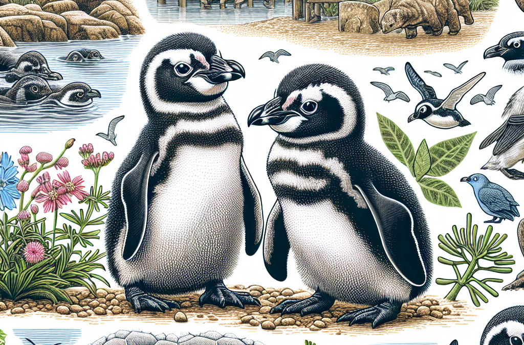 Deux bébés pingouins africains au zoo de Hertfordshire