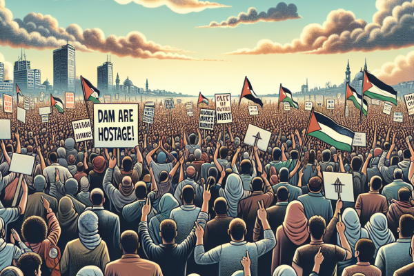 Manifestants réclament libération otages à Gaza