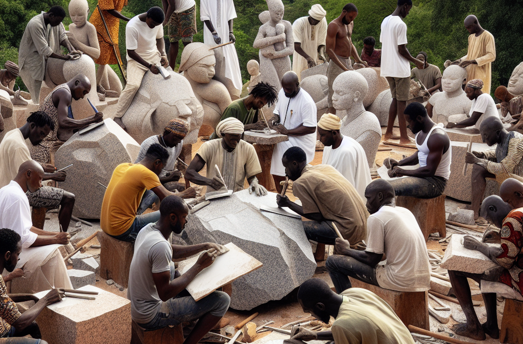 Symposium de Laongo : 17 sculpteurs sur granit en création