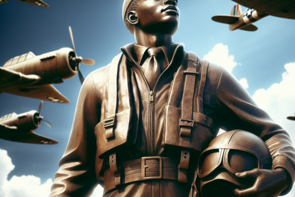 Statue du Tuskegee Airman retrouvée après vol.
