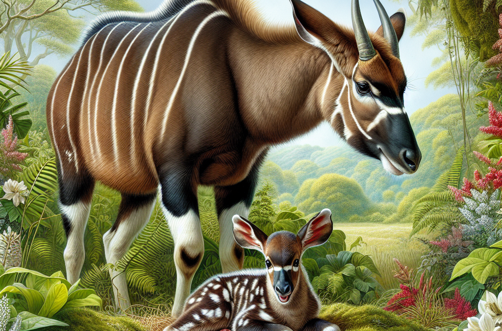 Naissance d&rsquo;un bébé bongo des montagnes en Angleterre
