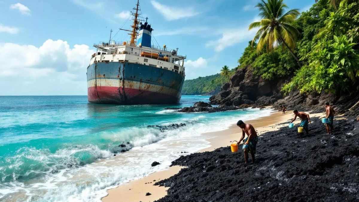 Cargo échoué à Madagascar : menace de pollution marine
