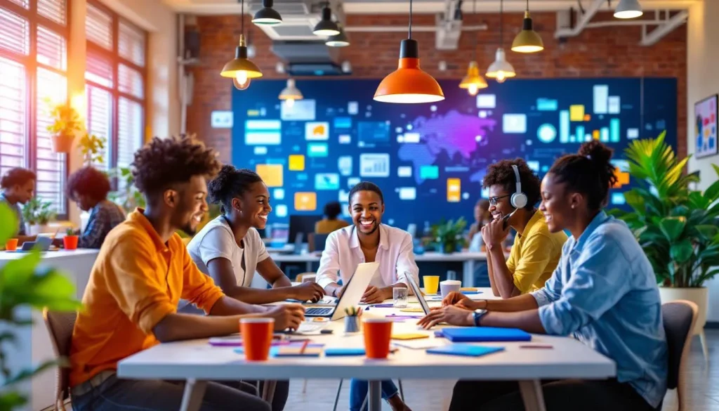 "Startups au Bénin : Jeune Énergie et Innovation dans un Espace Collaboratif"