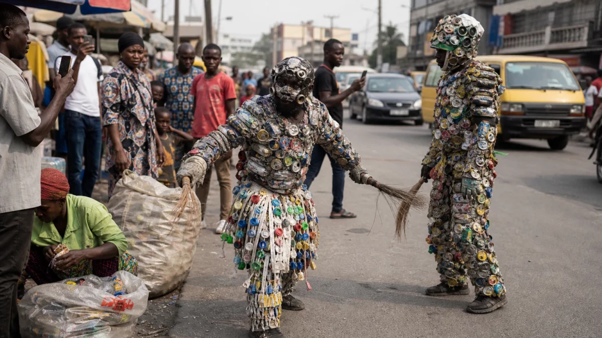 À Kinshasa, Kin’Act transforme les déchets en performance pour réveiller le débat sur l’assainissement urbain