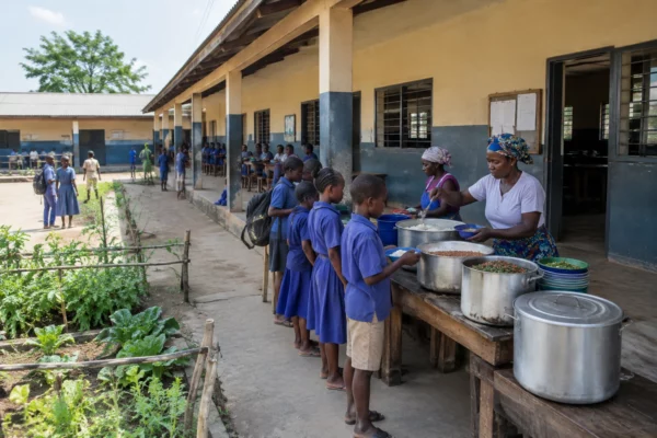 En Centrafrique, les cantines relient présence en classe et revenus agricoles, mais leur extension dépend de financements durables