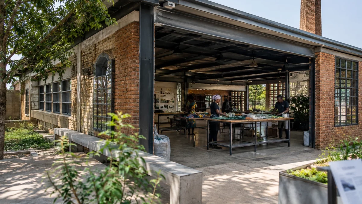 Au Ghana, Ibrahim Mahama transforme une usine abandonnée en espace d’art et de mémoire collective à Tamale
