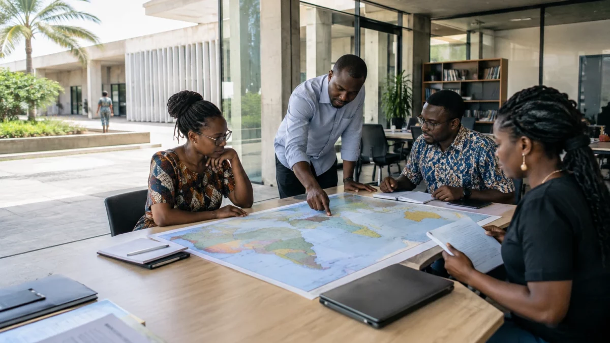 Au Togo, traduire la carte Equal Earth en langues africaines pour la faire entrer dans les écoles et les médias