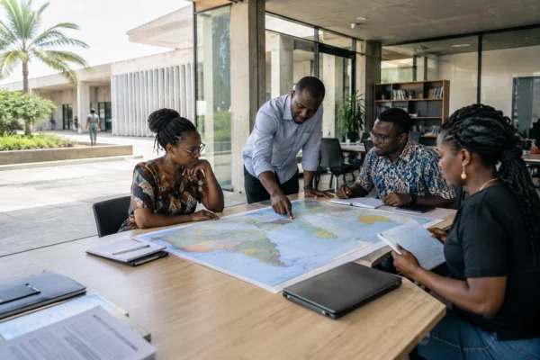 Au Togo, traduire la carte Equal Earth en langues africaines pour la faire entrer dans les écoles et les médias